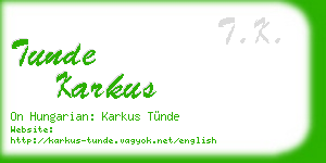 tunde karkus business card